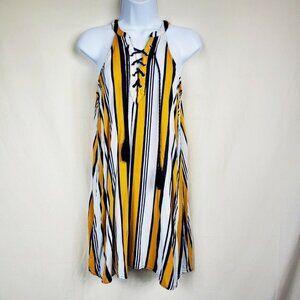 J For Justify Womens Multicolored Striped Sleeveless Dress Casual Size S